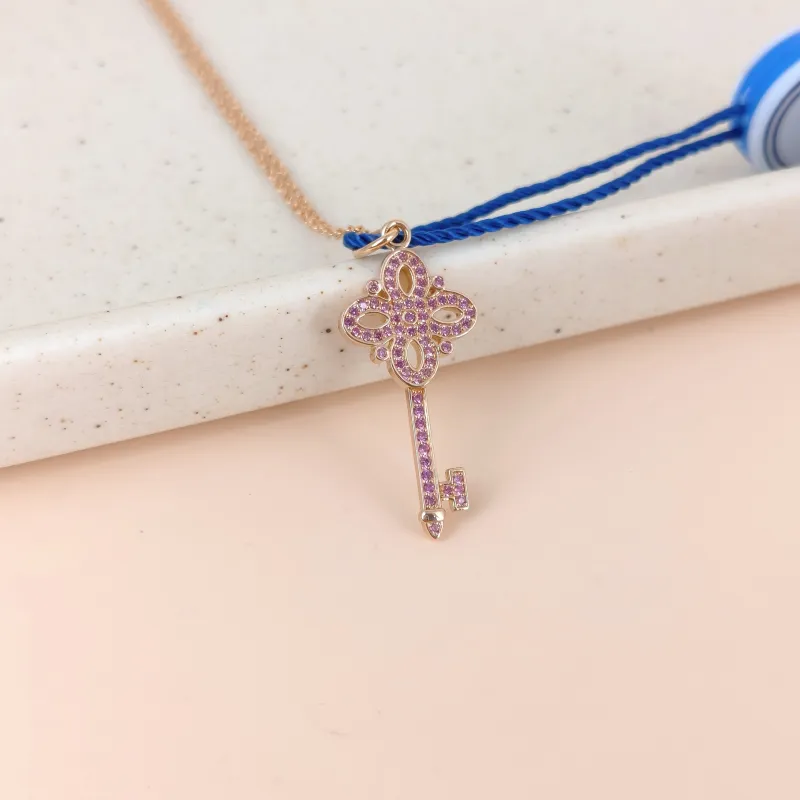 Tiffany&Co. Necklace Keys Collection Necklace Pendant Rose Gold Diamond18KR ose Gold One Size43cm — cover view 9 of 10