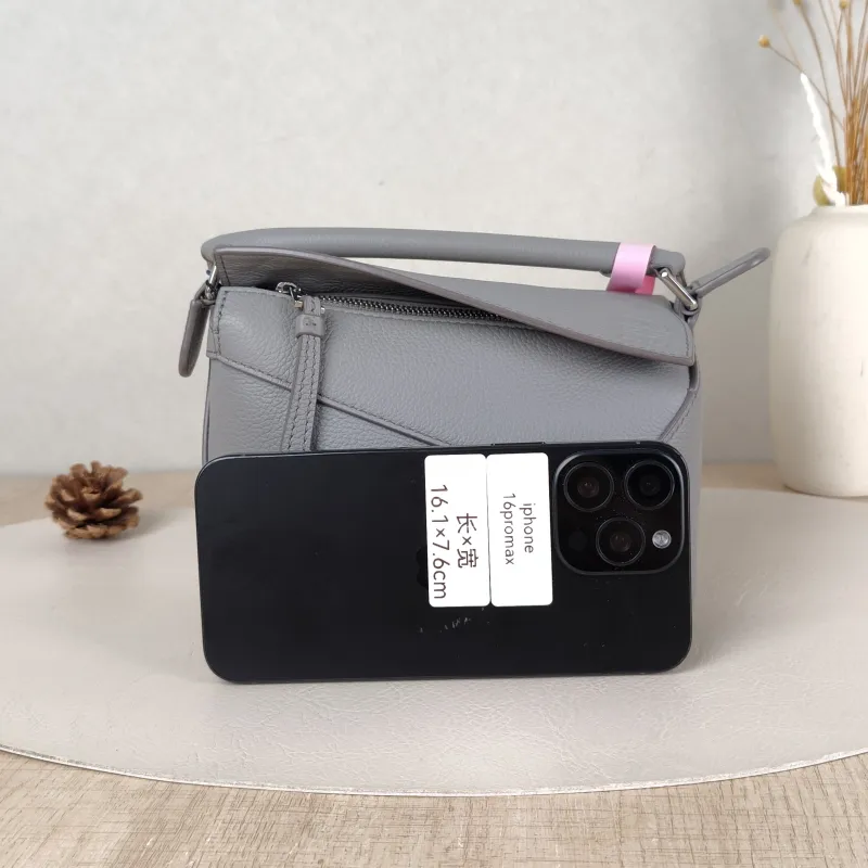 LOEWE Crossbody Bag Puzzle Grey Calfskinmini18 × 8 × 12.5 cm — cover view 2 of 5