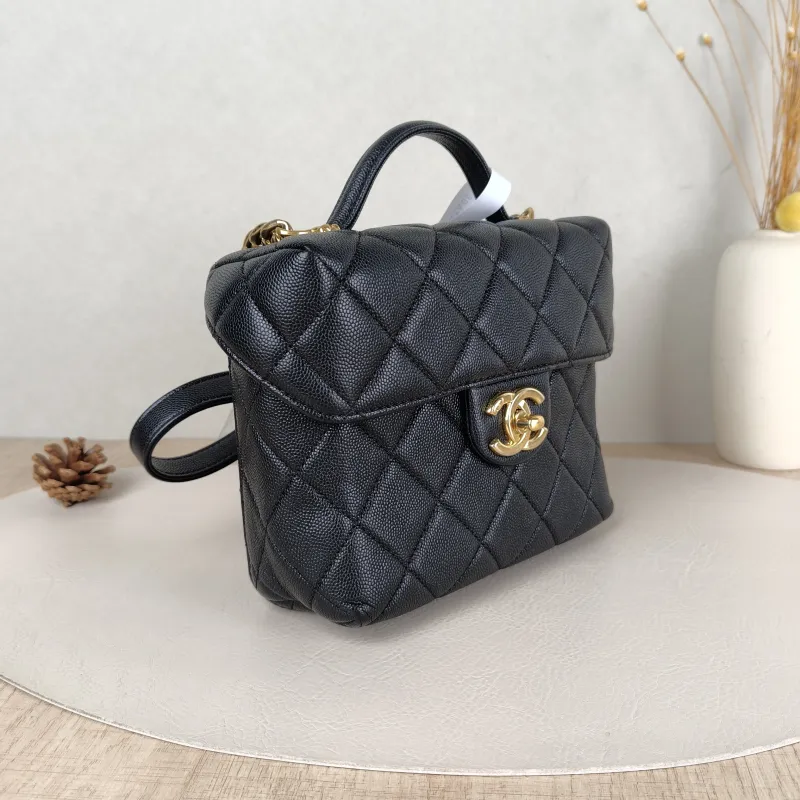 Chanel Crossbody Bag Box Black Calfskin One Size17 × 7 × 14.5 cm — cover view 3 of 5