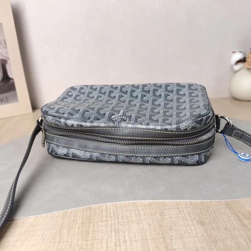 GOYARD Crossbody Bag Cap Vert Camera Bag Grey PVC Small 22 × 6.5 × 13 cm — detail view 5 of 11