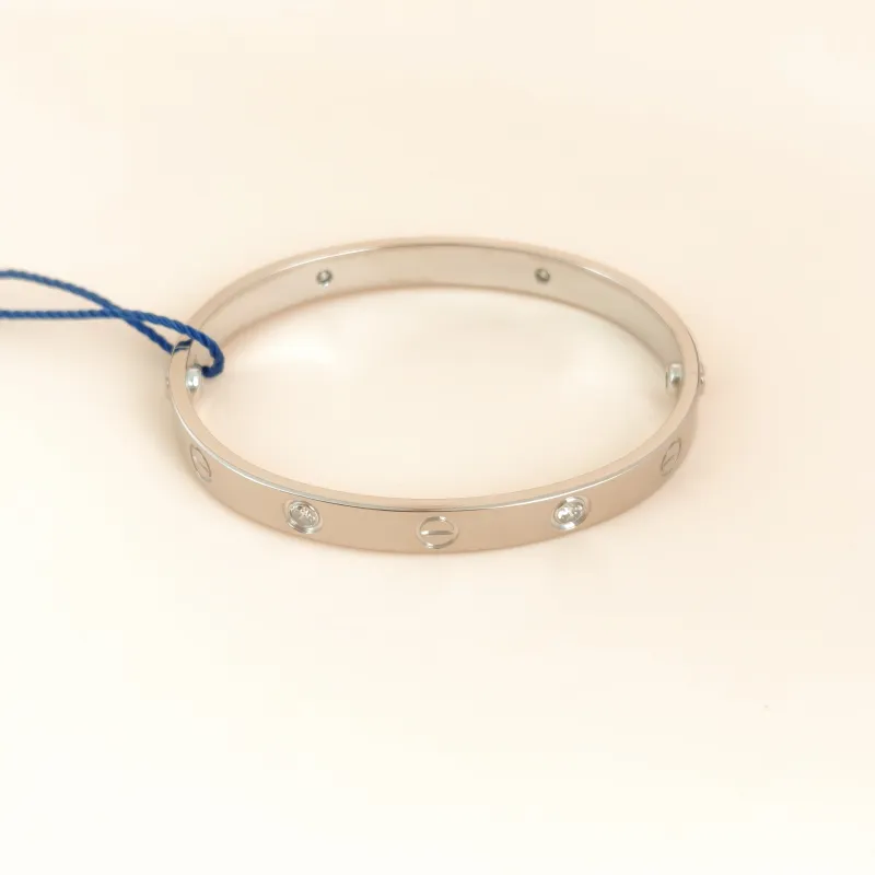 CARTIER Bangle Love Collection Bangle White Gold 18KW hite Gold Diamond Edition 16 — cover view 3 of 8