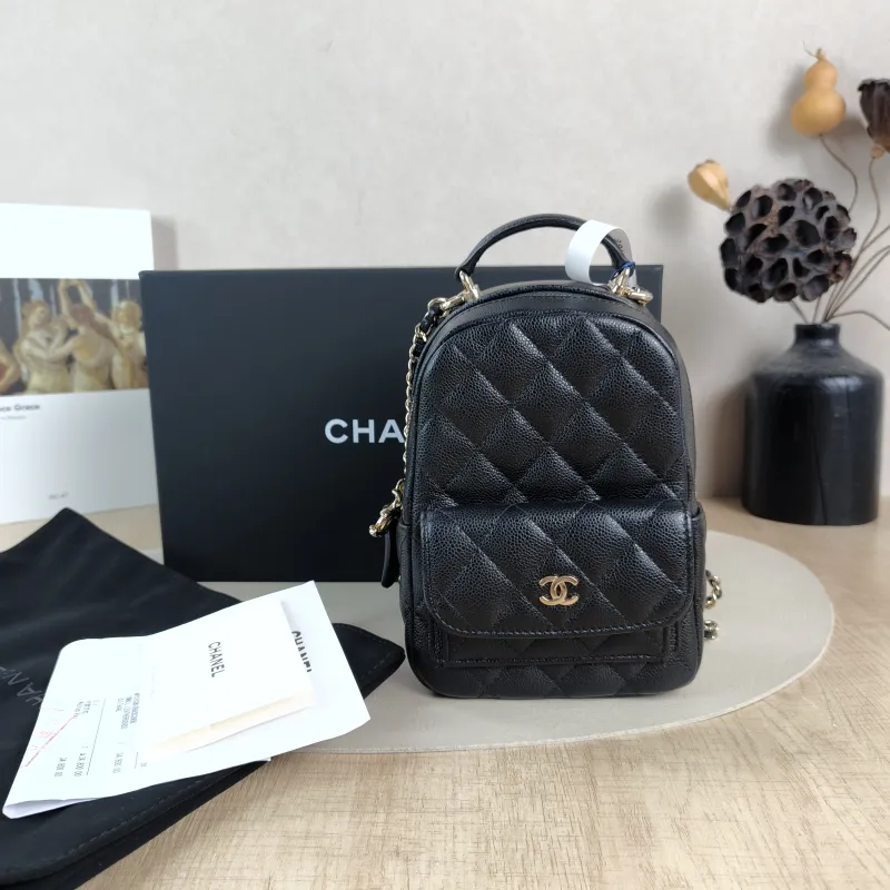 Chanel Backpack mini Backpack Collection Black Grained Calfskin One Size13 × 9 × 18 cm — cover view 2 of 6