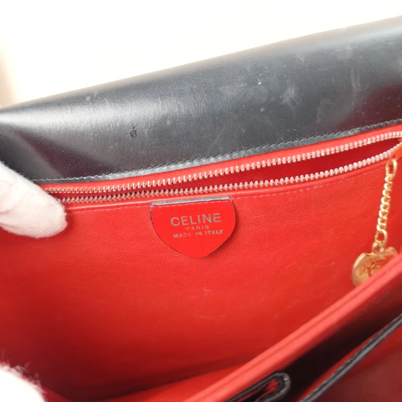 CELINE Crossbody Bag Crossbody Bag Black Calfskin One Size24 × 5 × 18 cm — detail view 1 of 20
