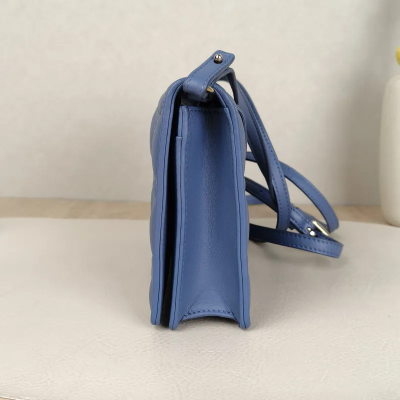 DIOR Shoulder Bag Shoulder Bag Blue Lambskin One Size18 × 3 × 13 cm — cover view 6 of 9