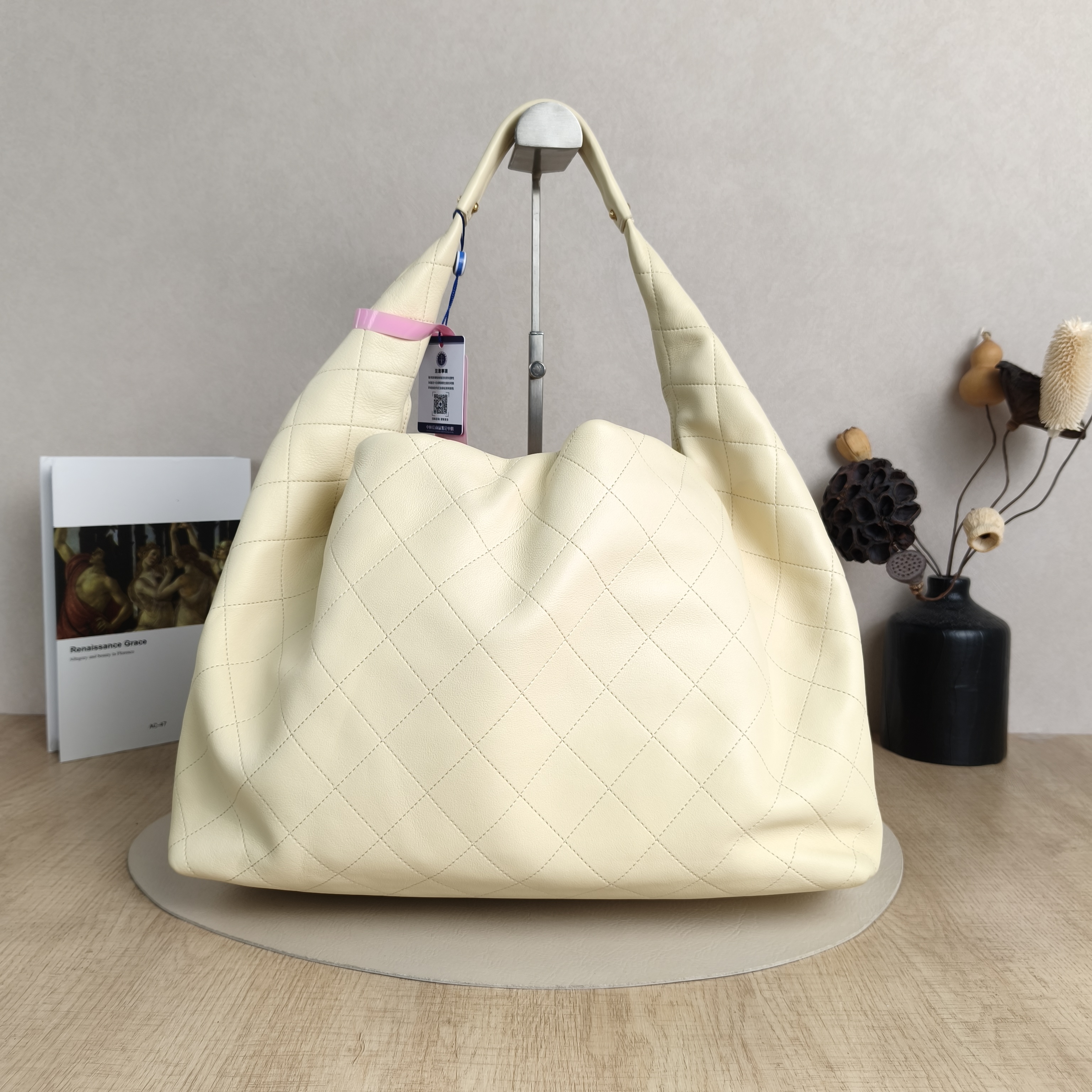 Chanel Crossbody Bag26c hobo Beige Calfskin Large37 × 8 × 30 cm — cover view 2 of 4
