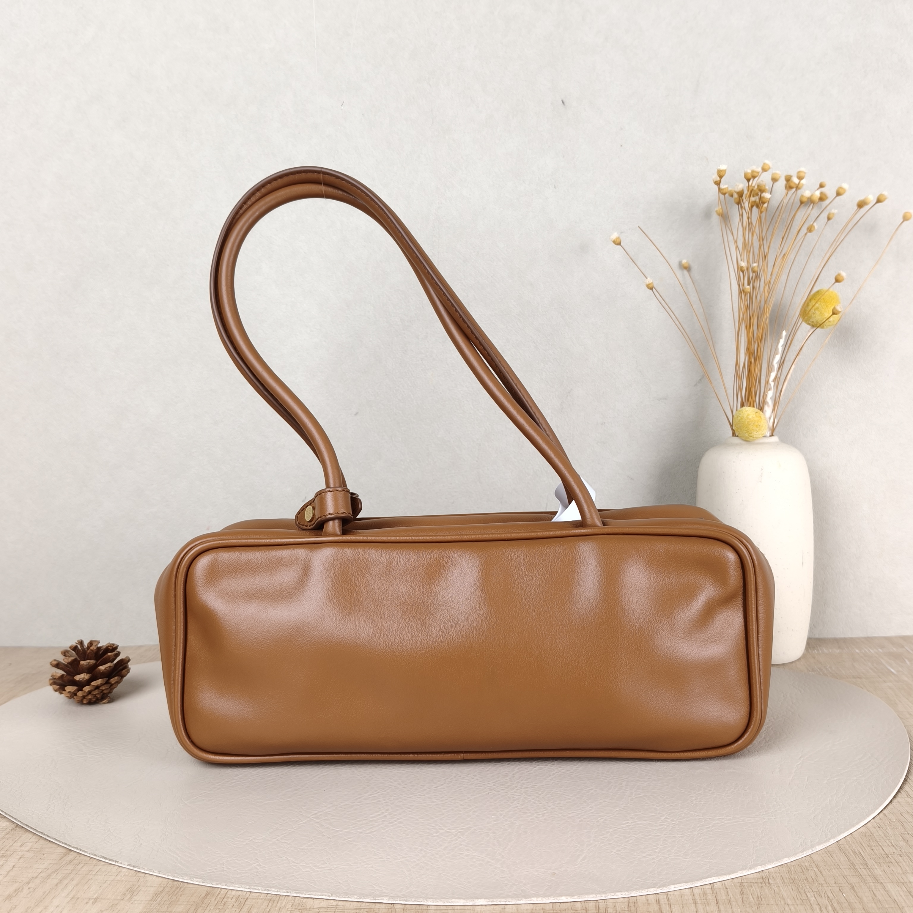 Miumiu Top Handle Bag Beau Caramel Calfskin Small28 × 8 × 11.5 cm — cover view 4 of 5