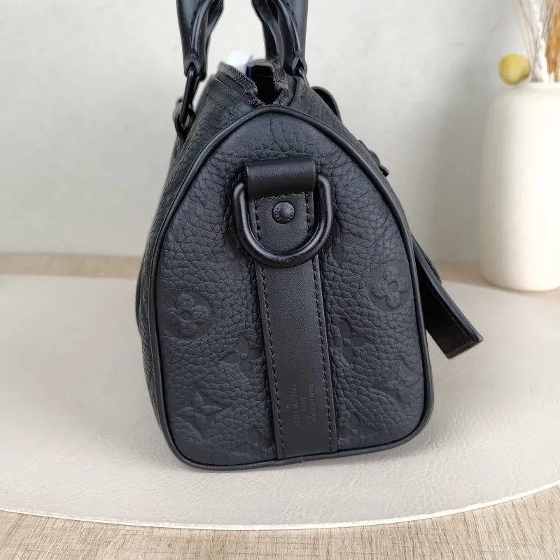 Louis Vuitton Crossbody Bag Keepall 25 Taurillon Embossed Calfskin Monogram Medium25 × 11 × 15 cm — detail view 5 of 12