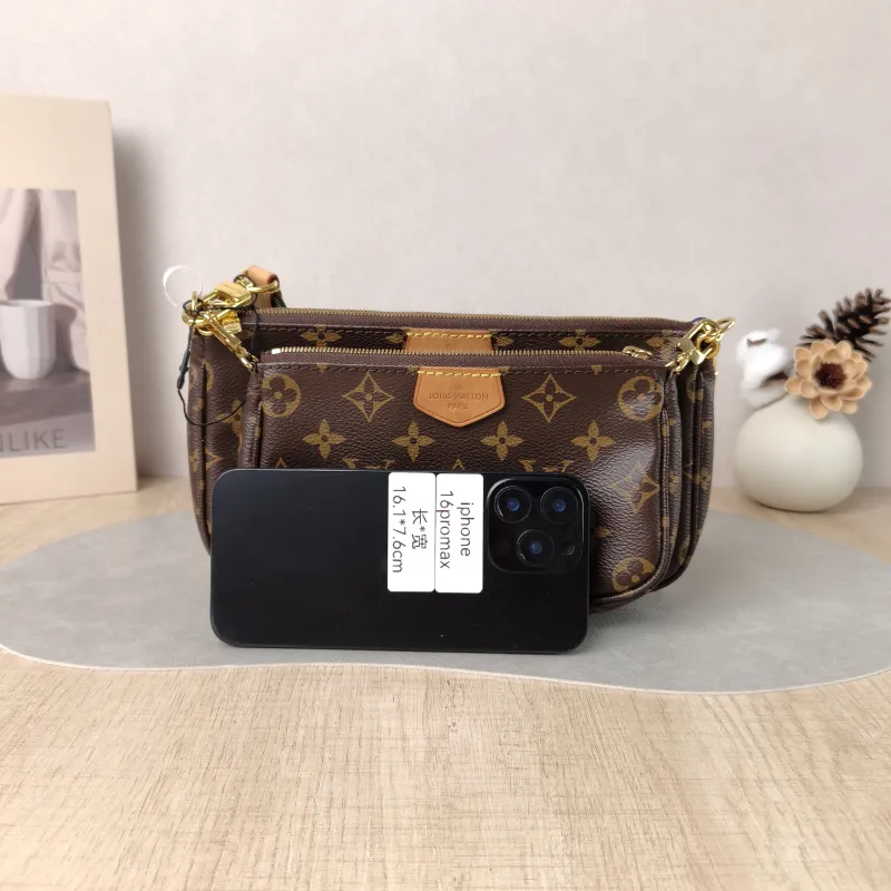 Louis Vuitton Crossbody Bag Multi Pochette Accessoires Shoulder Strap PVC Small 24 × 4 × 13.5 cm — cover view 2 of 5
