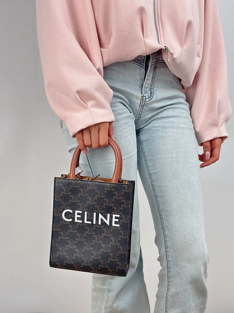 CELINE Crossbody Bag CABAS Mini Monogram PVC Mini 17 × 4 × 20.5 cm — on-model view 2 of 2