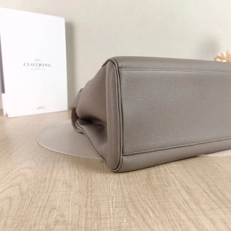 CELINE Shoulder Bag Soft 16Shoulder Bag Grey Calfskin Medium 32 × 15 × 24 cm — detail view 11 of 13