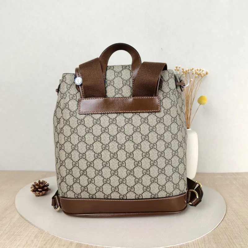 GUCCI Backpack GG Retro Collection Backpack Brown PVC One Size 26.5 × 13 × 30 cm — cover view 2 of 5