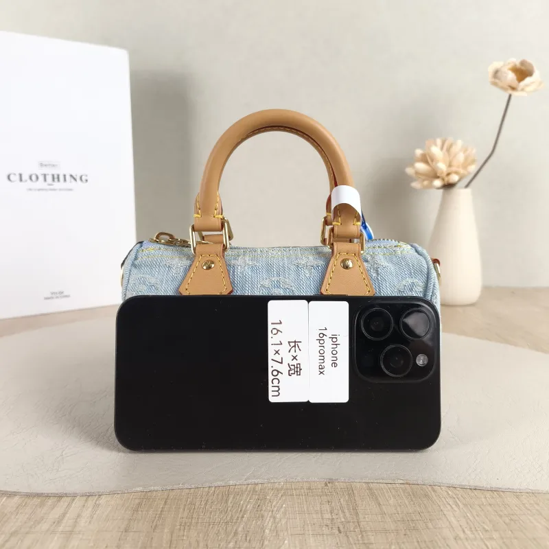 Louis Vuitton Crossbody Bag Speedy Nano Blue nano 16 × 7.5 × 10 cm — cover view 3 of 5