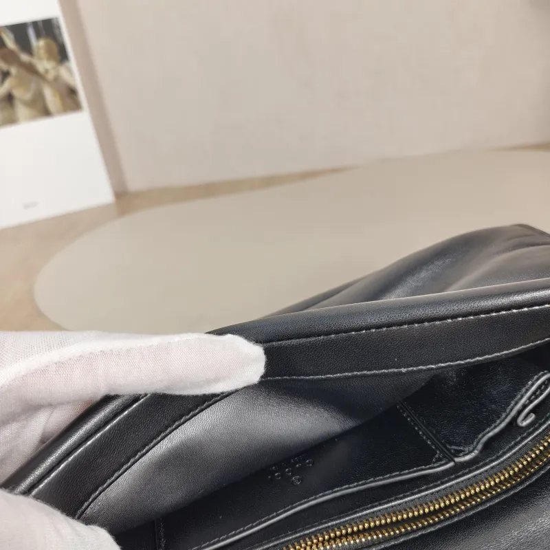 GUCCI Crossbody Bag GG Milano Collection Shoulder Bag Black Lambskin Small 26 × 6 × 14 cm — detail view 8 of 13