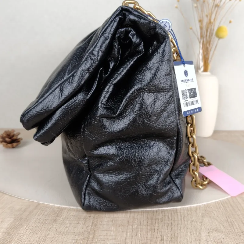 BALENCIAGA Shoulder Bag MONACO Chain Bag Black Calfskin Medium 34 × 15 × 24 cm — detail view 1 of 11