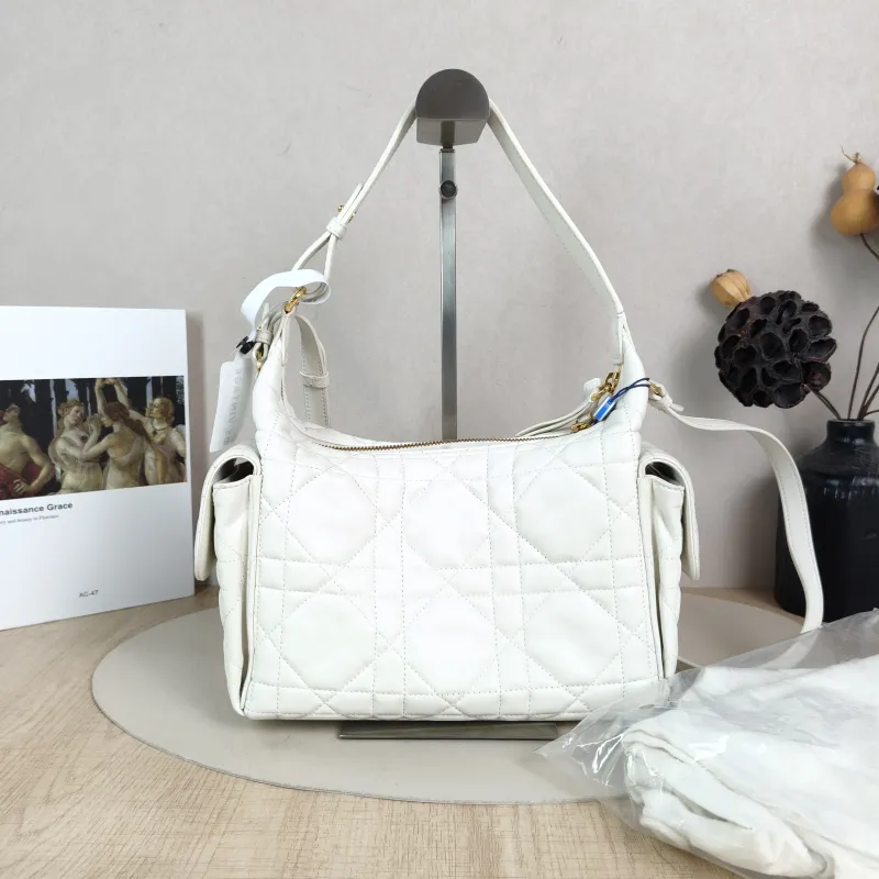 DIOR Crossbody Bag D-Dream White Lambskin Medium 28 × 10 × 16 cm — cover view 6 of 6