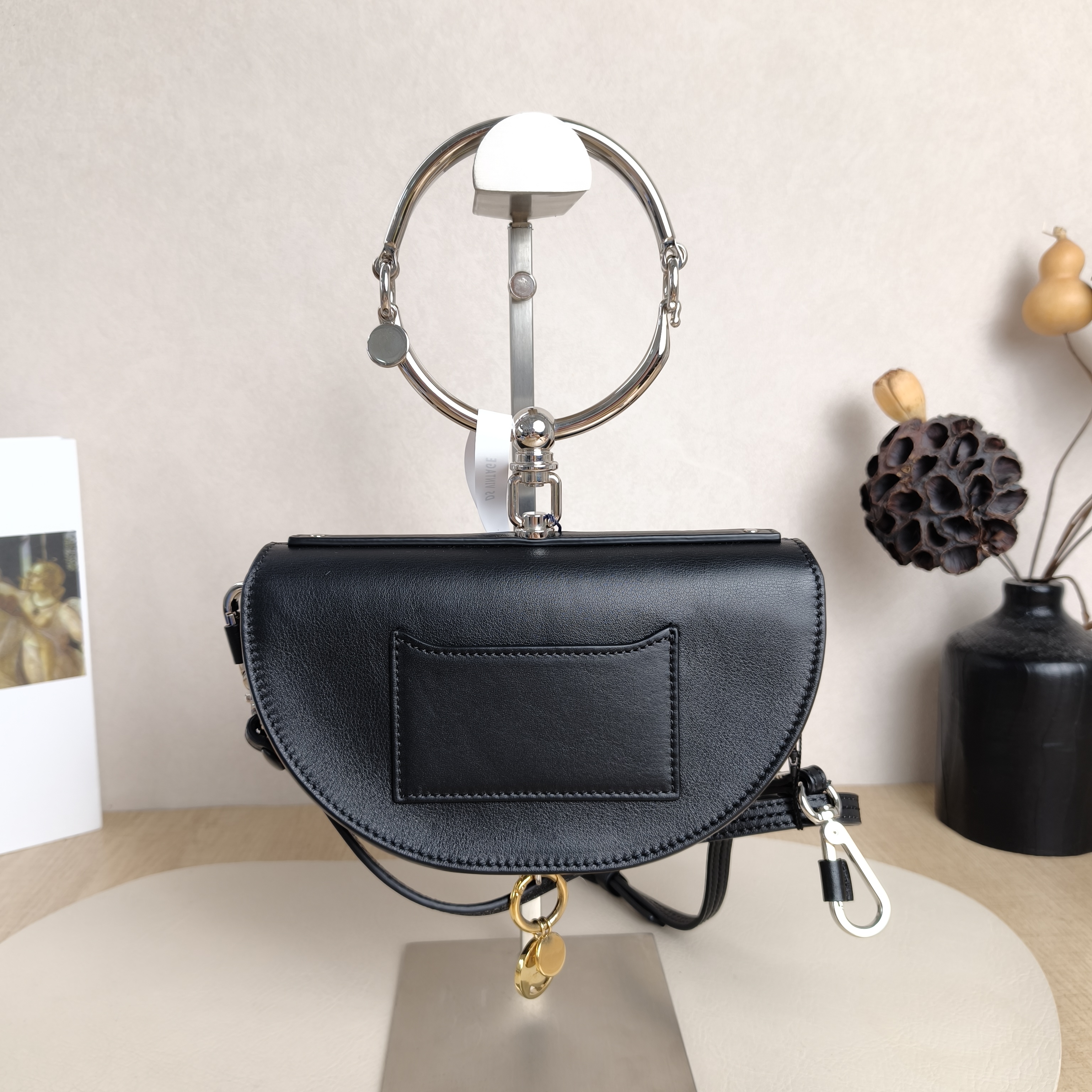 Chloé Crossbody Bagnile Top Handle Crossbody Bag Black Calfskin20 × 6 × 12 cm — cover view 6 of 6