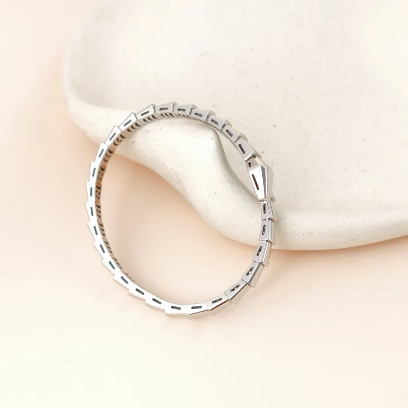 Bvlgari Bangle Serpenti Viper Collection Bangle White Gold 18KW hite Gold One Size 15 — cover view 7 of 9