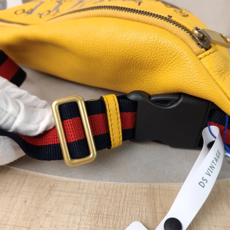GUCCI Belt Bag Belt Bag Yellow Calfskin One Size40 × 3 × 19 cm — detail view 3 of 12