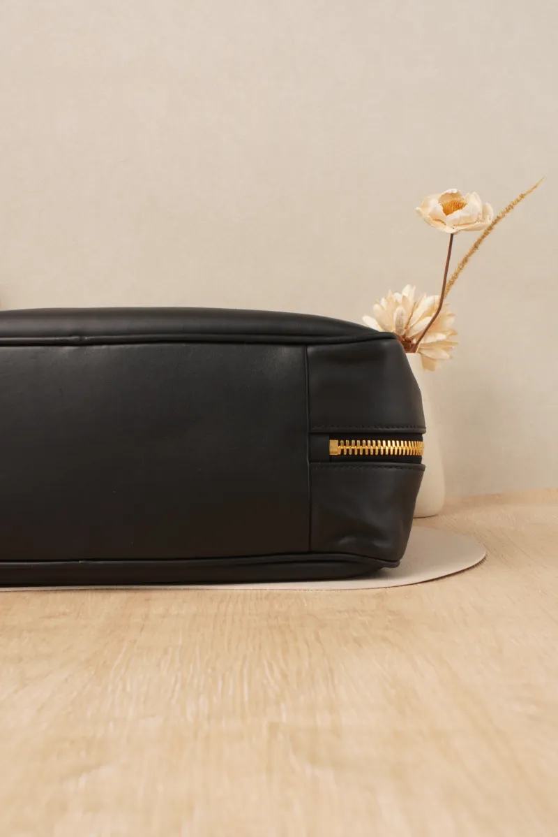 Miumiu Beau Bowling Bag Large Black Calfskin · 34 × 10 × 23 cm — cover view 2 of 7