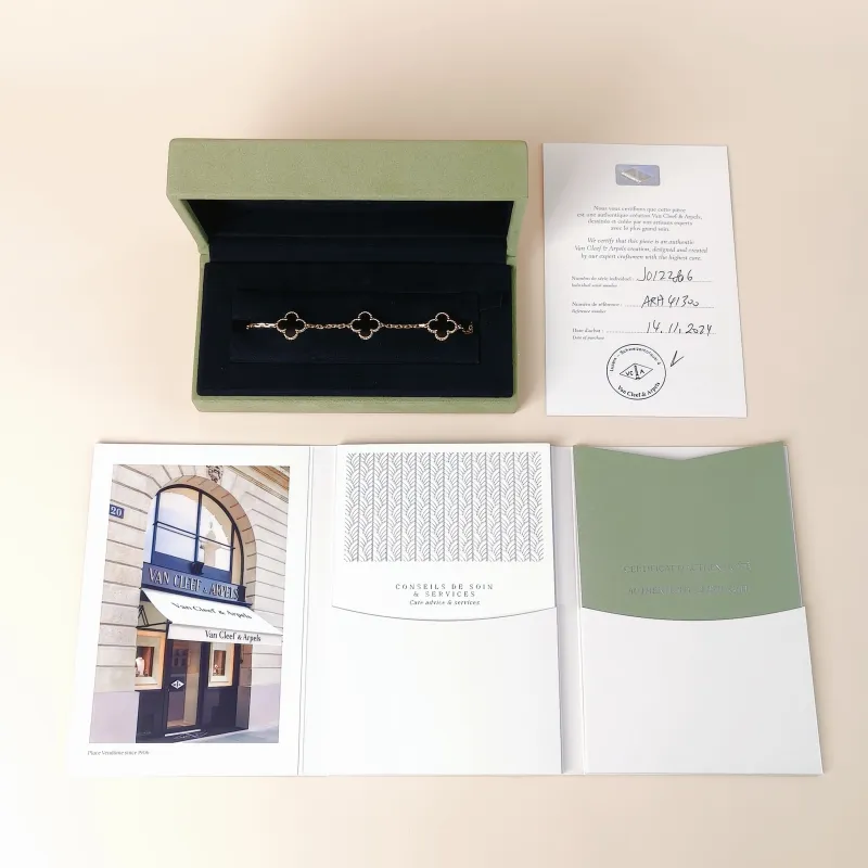 Van Cleef & Arpels Bracelet Alhambra Alhambra Collection Five-Motif Bracelet 18KY ellow Gold Vintage Small 19cm โ cover view 7 of 11