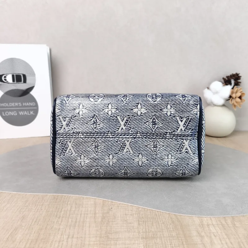 Louis Vuitton Crossbody Bag Speedy20 Blue Canvas One Size 20.5 × 12 × 13.5 cm — cover view 5 of 6