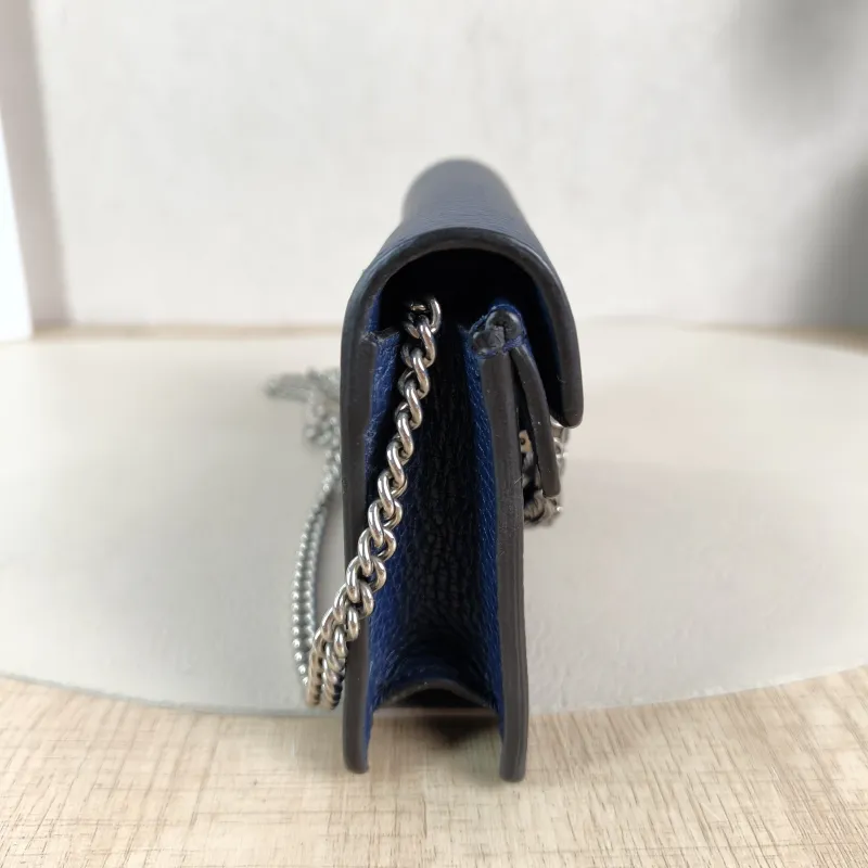 GUCCI Crossbody Bag Dionysus Navy Calfskinmini16.5 × 4.5 × 10 cm — detail view 6 of 13