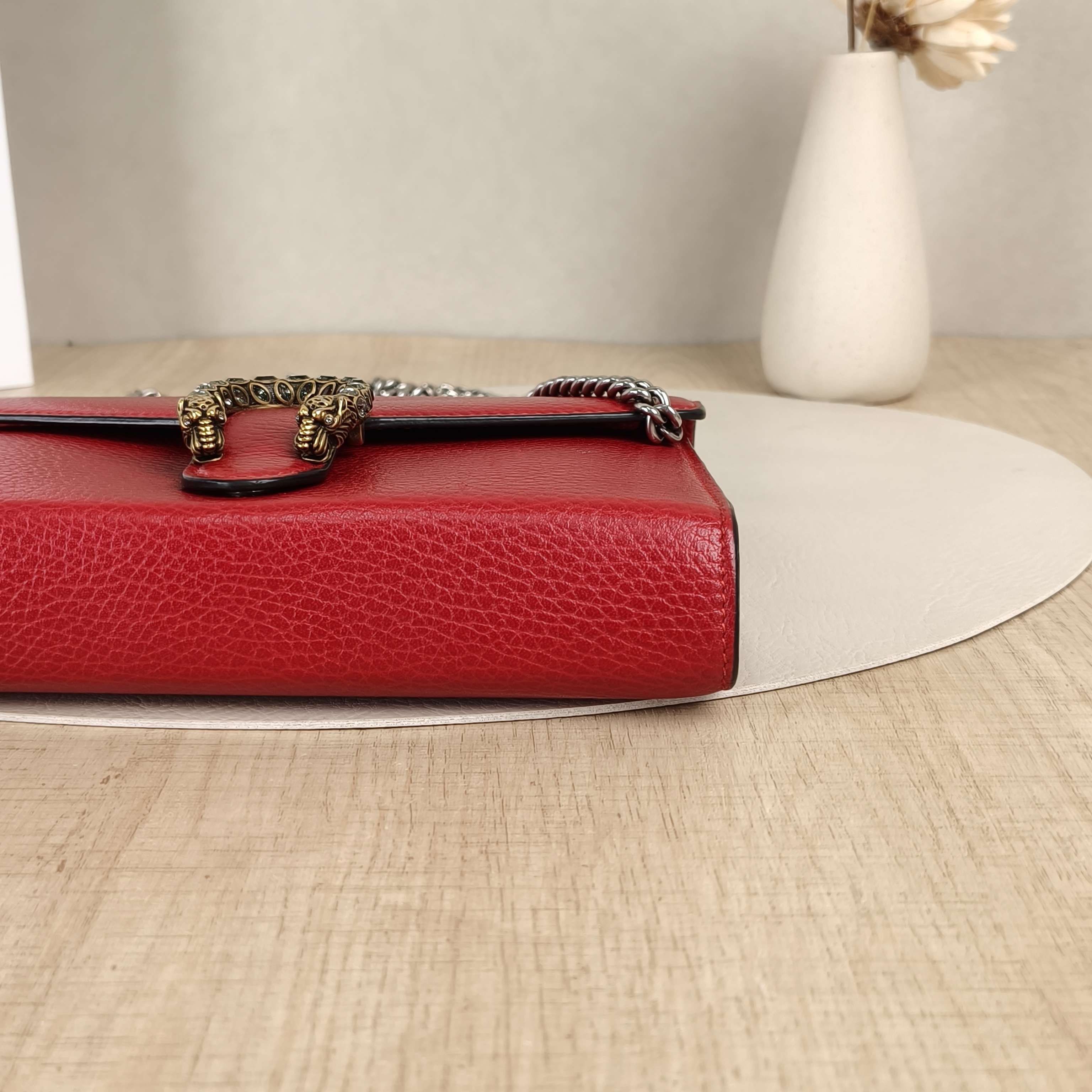 GUCCI Crossbody Bag Dionysus Collection Wallet woc Red Calfskinmini20 × 6 × 13 cm — cover view 3 of 8