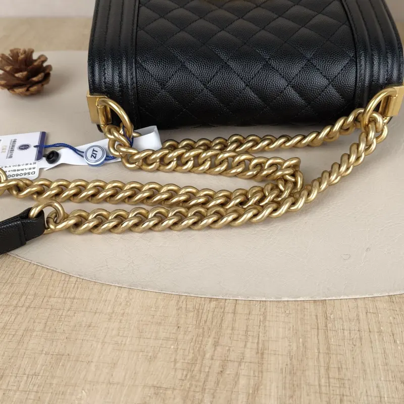 Chanel Crossbody Bag Le Boy​Black Grained Calfskin Small20.5 × 8.5 × 12 cm — detail view 6 of 11