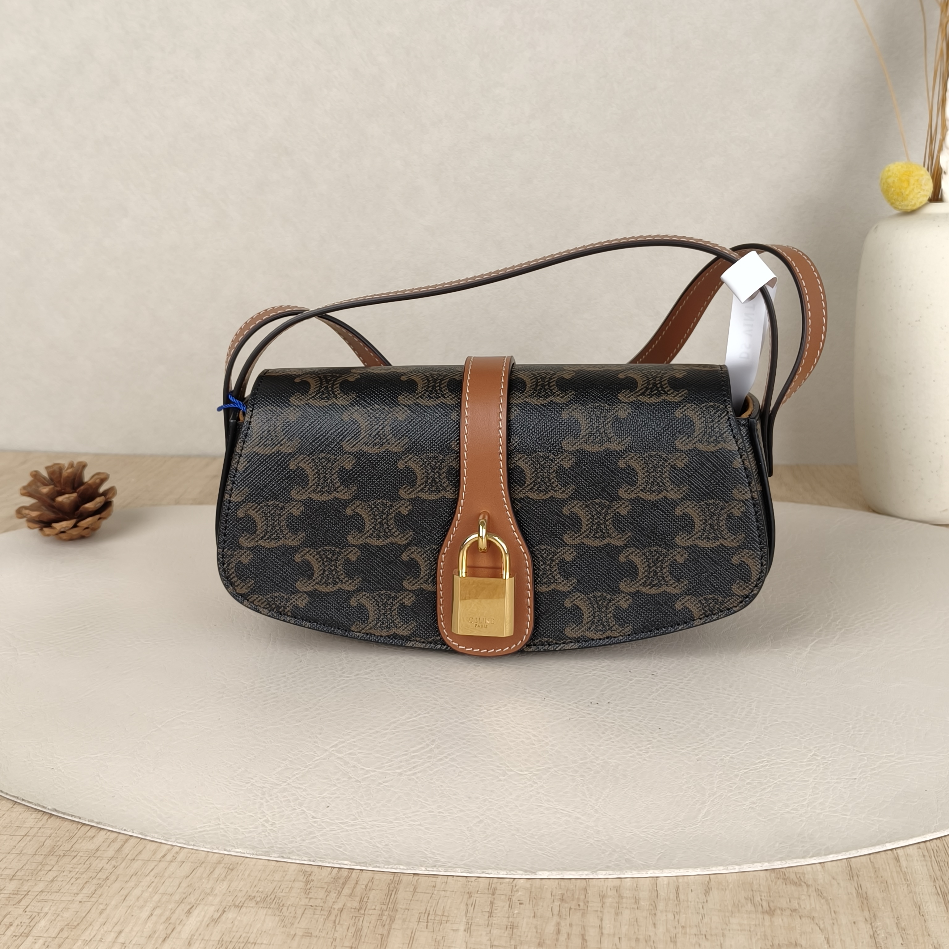 CELINE Crossbody Bag TABOU Monogram PV Cmini18 × 5 × 8 cm