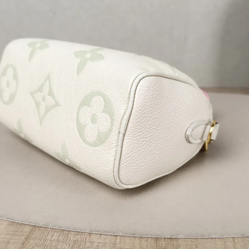 Louis Vuitton Crossbody Bag Speedy Nano White · Green Monogram Empreinte Embossed Calfskin nano 16 × 7.5 × 10 cm — detail view 8 of 11