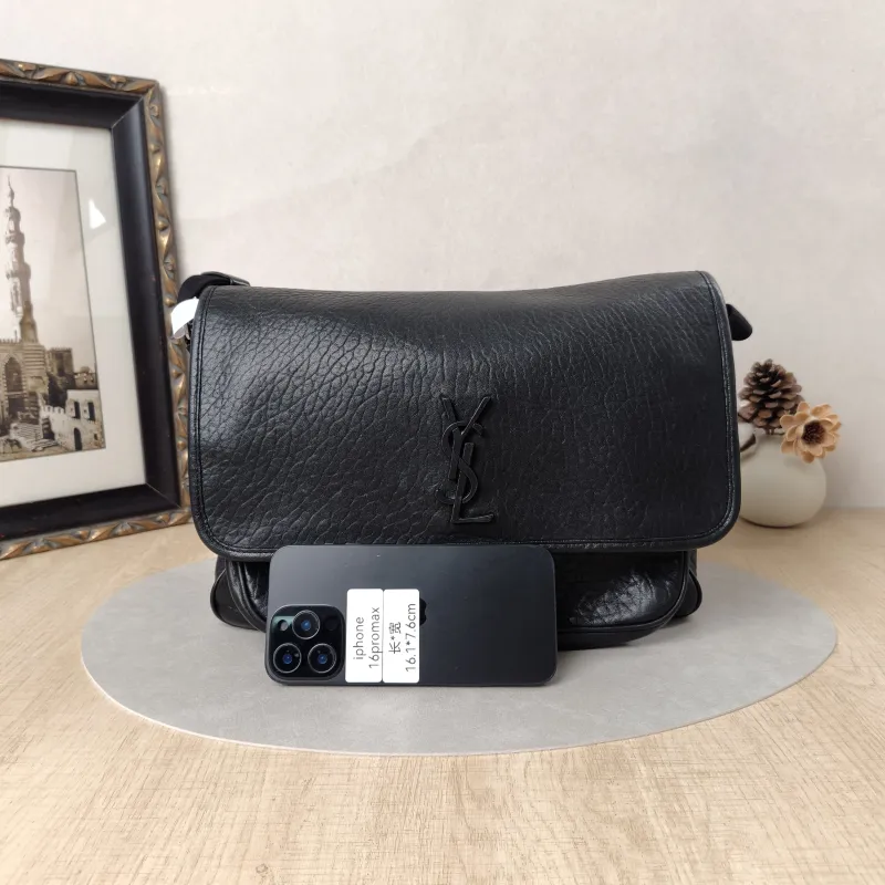 SAINT LAURENT Crossbody Bag Niki Black Lambskin 32 × 9 × 23 cm — cover view 9 of 10