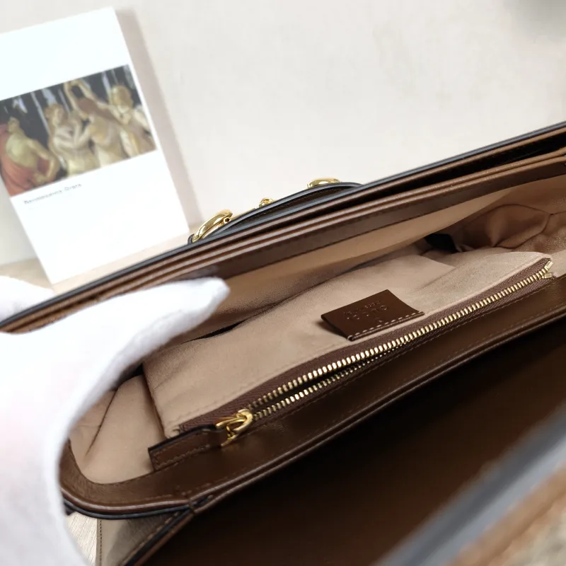 GUCCI Shoulder Bag Horsebit 1955 Horsebit Medium Monogram PVC Medium25 × 8 × 18 cm — detail view 6 of 13