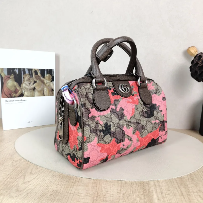 GUCCI Top Handle Bag Top Handle Bag Pink Monogram PVC Small 25 × 14 × 16 cm — cover view 3 of 6