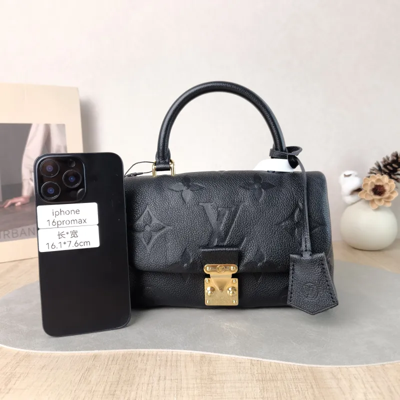 Louis Vuitton Crossbody Bag MADELEINE Black Empreinte Embossed Calfskin BB 24 × 8.5 × 17 cm — cover view 3 of 5