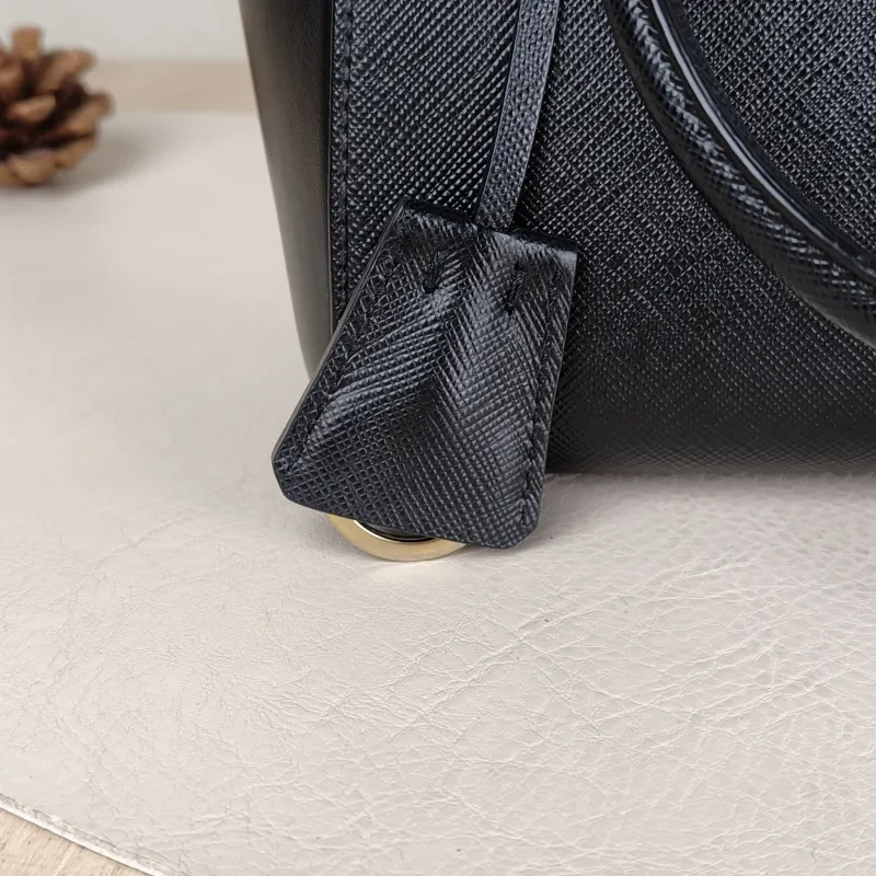 PRADA Top Handle Bag Tote Bag Black Calfskin Mini 18 × 9 × 15 cm — detail view 2 of 11