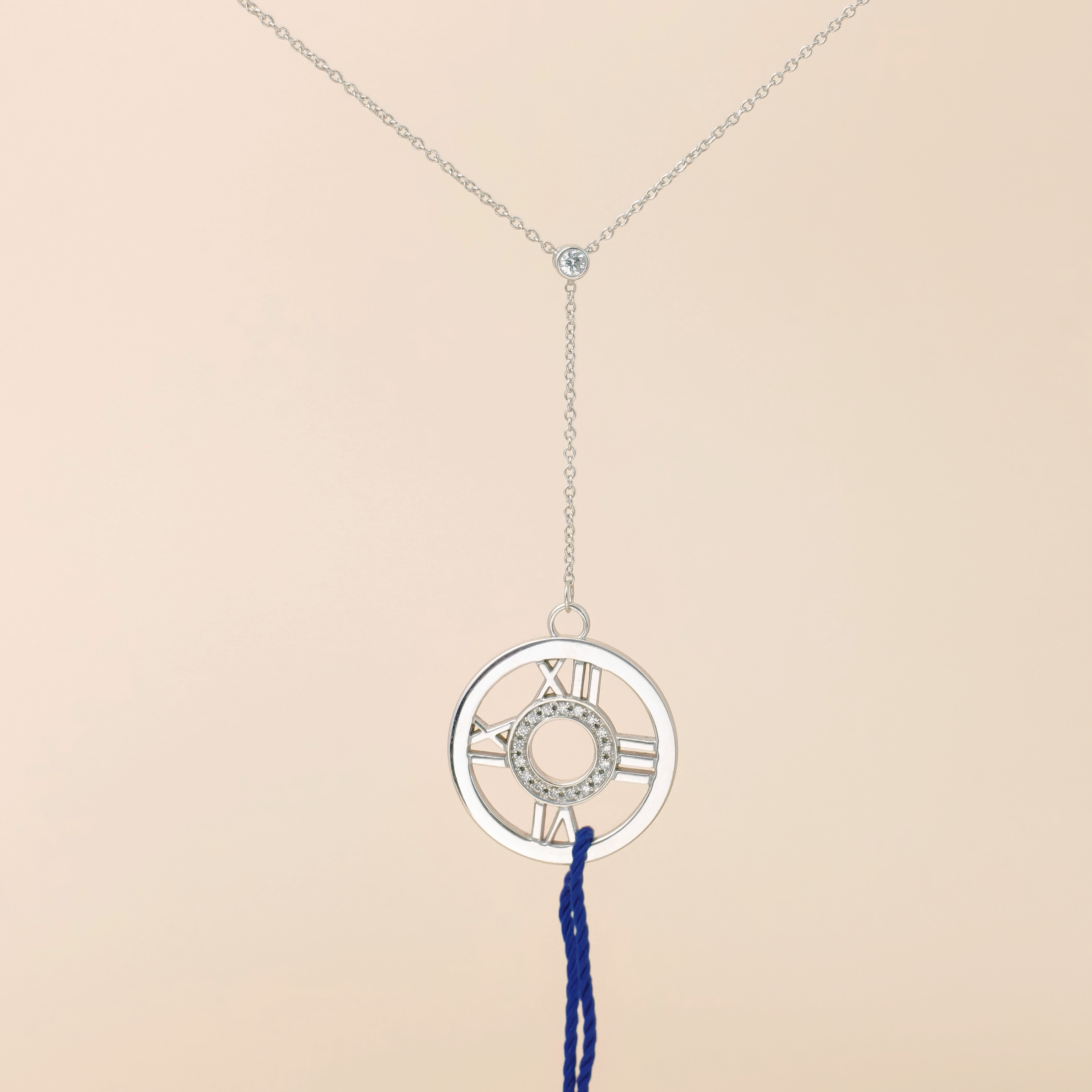 Tiffany&Co. Necklace Atlas White Gold 18KW hite Gold Diamond One Size40cm