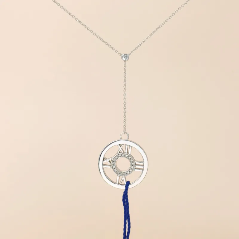 Tiffany&Co. Necklace Atlas White Gold 18KW hite Gold Diamond One Size40cm