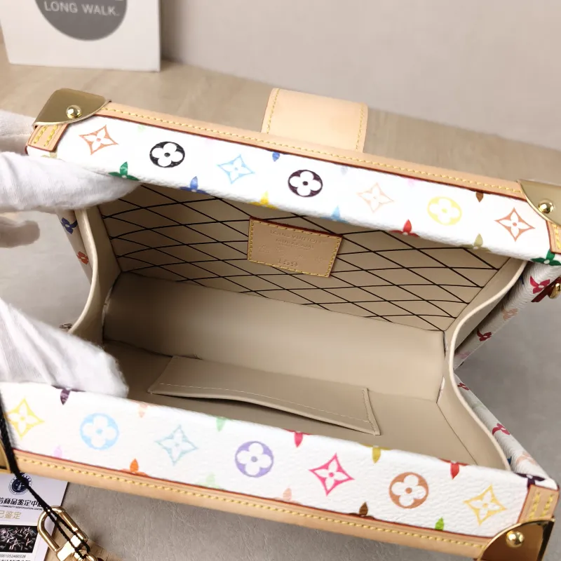 Louis Vuitton Crossbody Bag PETITE MALLE Box Multicolore PVC Mini 20 × 6 × 12.5 cm — detail view 6 of 14