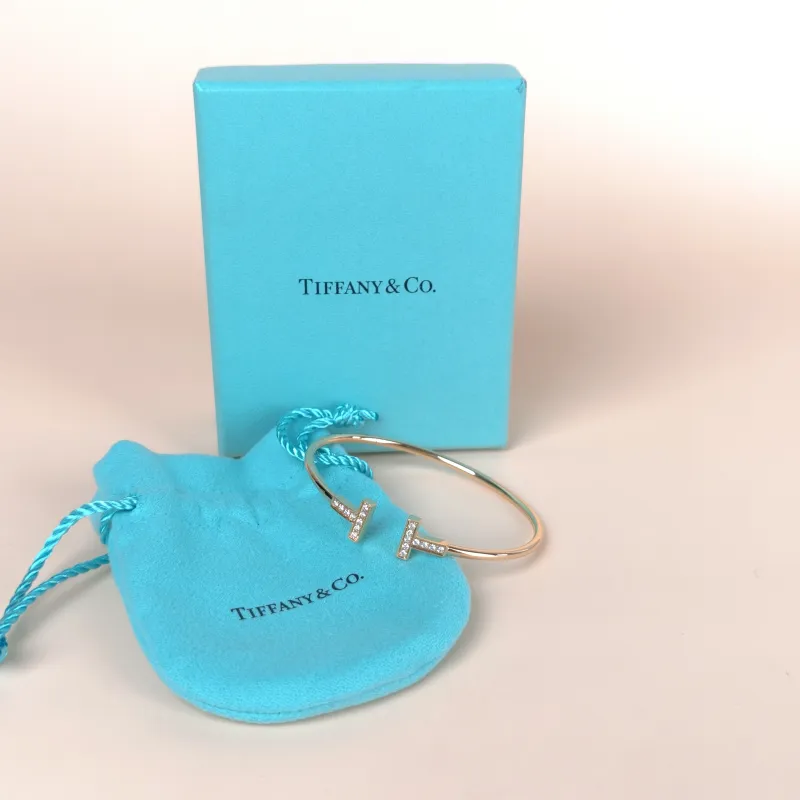 Tiffany&Co. Bangle TC ollection T 18KR ose Gold Diamond One Size 16.4cm โ cover view 6 of 8
