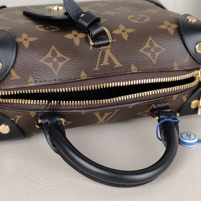 Louis Vuitton Crossbody Bag Petite Malle Souple Box Black PVC One Size 20 × 7.5 × 14 cm — detail view 11 of 13