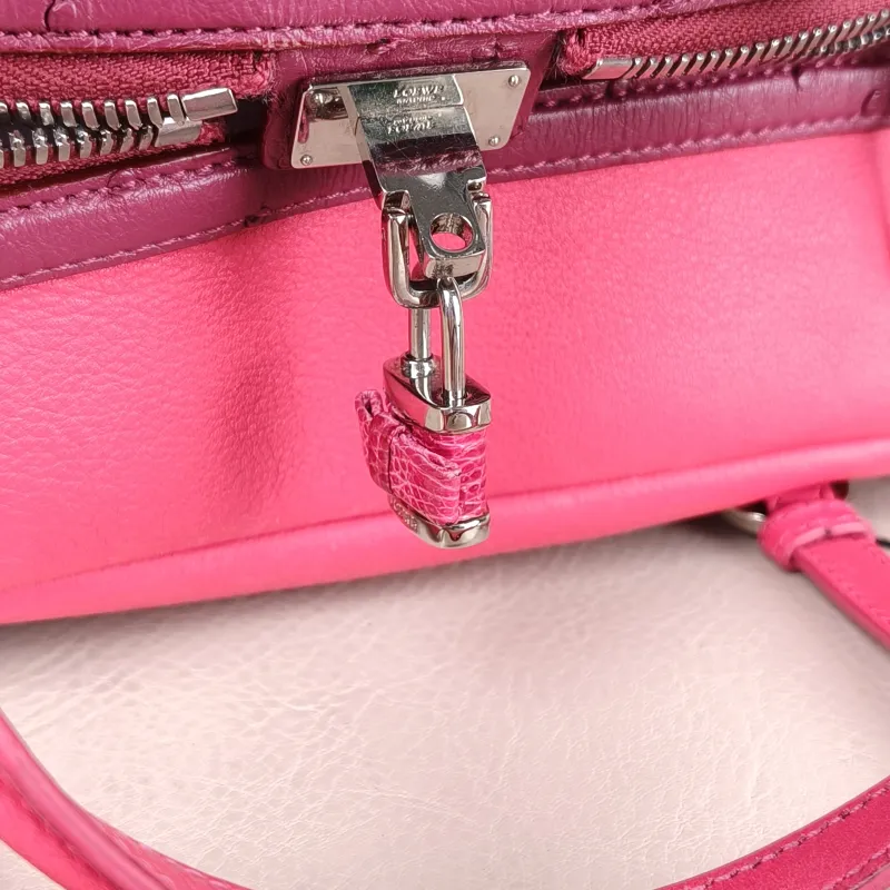 LOEWE Top Handle Bag Red Calfskin One Size 25 × 16 × 17 cm — detail view 8 of 13