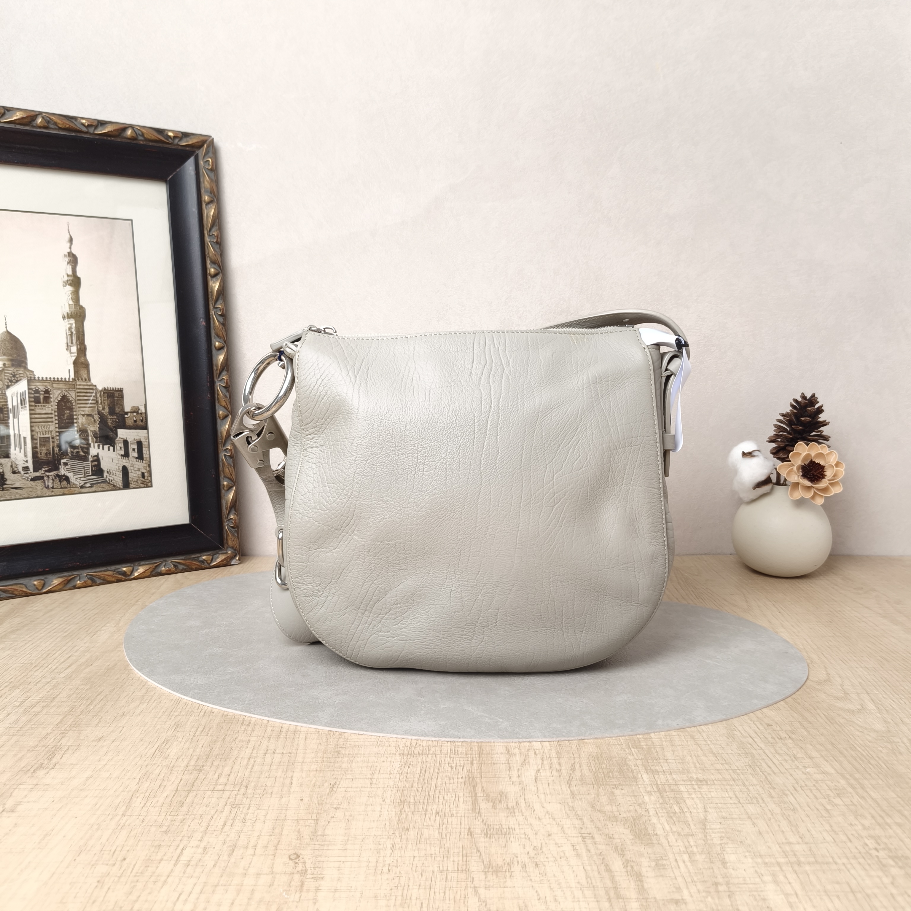 BURBERRY Crossbody Bag Crossbody Bag Grey Calfskin One Size24 × 8 × 23 cm — cover view 10 of 10