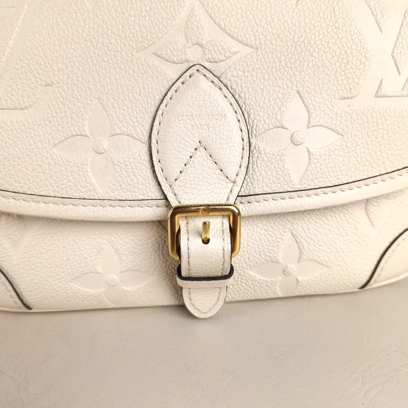 Louis Vuitton Crossbody Bag Diane Baguette Bag White Empreinte Embossed Calfskin Small 24 × 9 × 15 cm — detail view 5 of 11