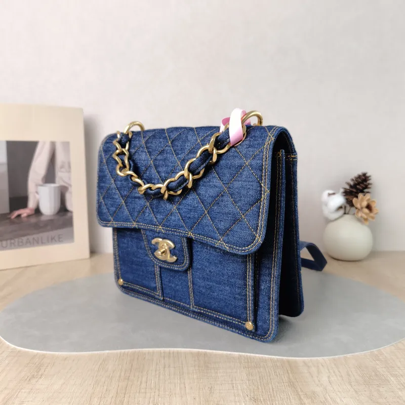 Chanel Backpack Backpack Blue One Size 25 × 6 × 22 cm — cover view 5 of 5