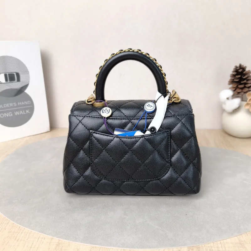 Chanel Crossbody Bag Edition coco handle Black Grained Calfskinmini19 × 9 × 13 cm — cover view 3 of 5