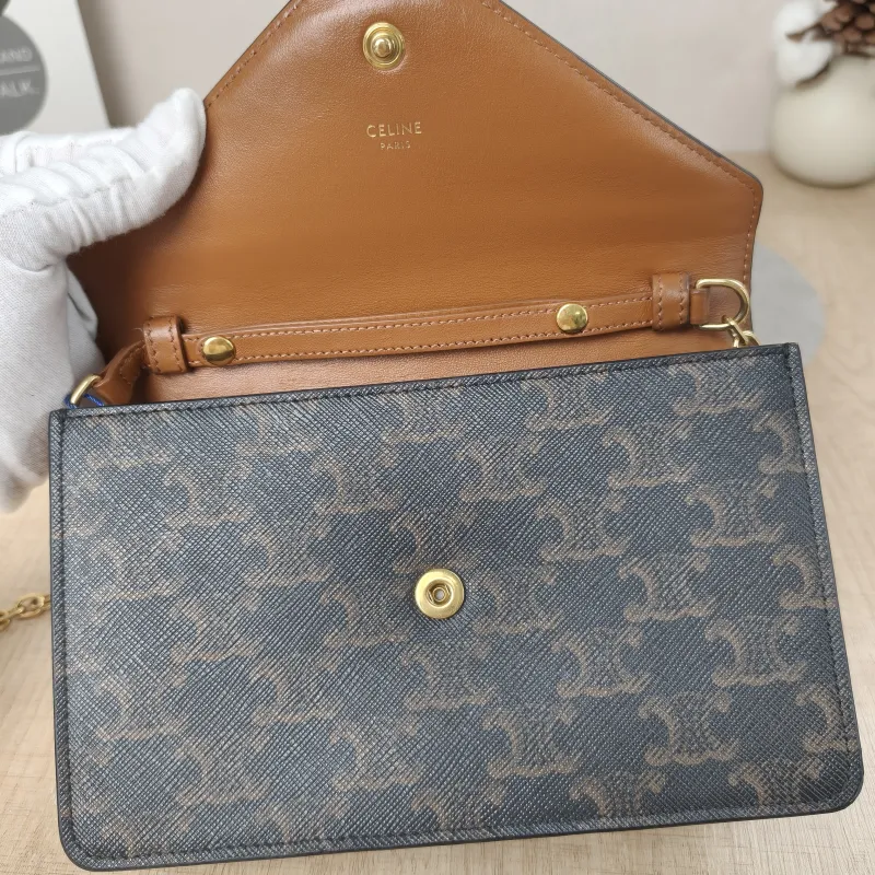 CELINE Crossbody Bagmallon triomphe woc Monogram PV Cmini19.5 × 4 × 13 cm — detail view 16 of 16