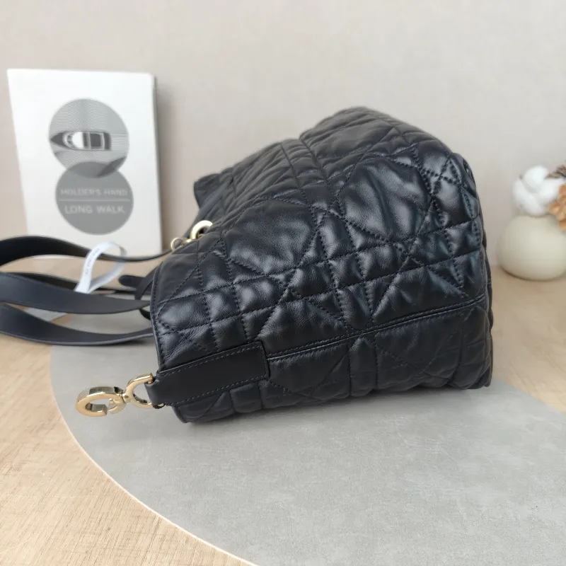 DIOR Top Handle Bag TOUJOURS Black Calfskin Medium28.5 × 17 × 21.5 cm — detail view 12 of 13