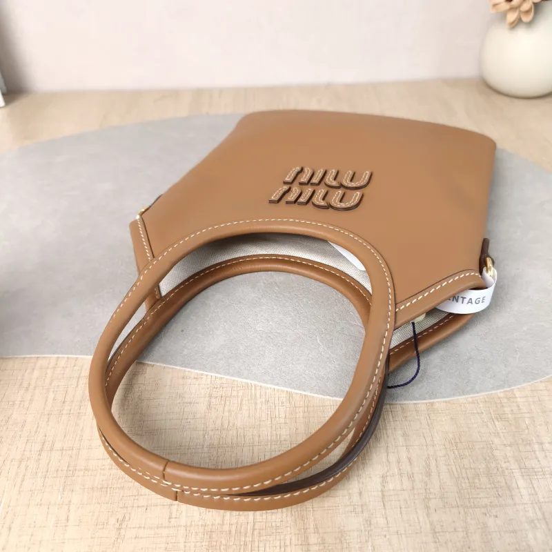 Miumiu Shoulder Bag IVY Tote Shopping Tote CC alfskin Mini 20*24 — detail view 2 of 10
