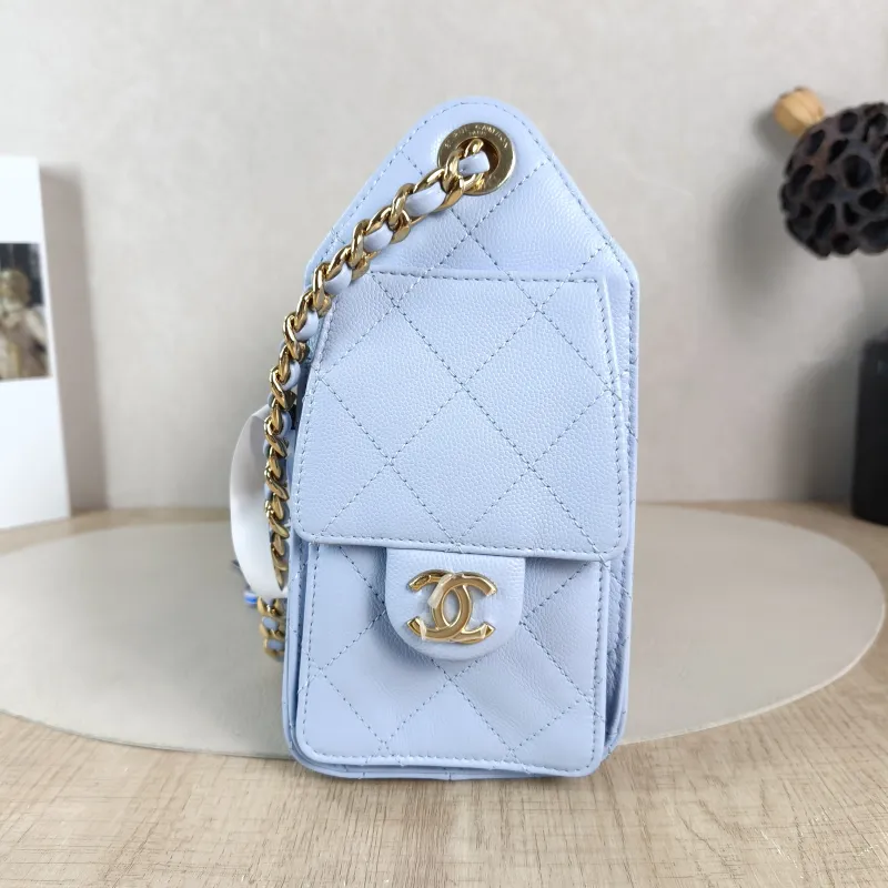 Chanel Crossbody Bag 25Bag Blue Grained Calfskin Mini 22 × 12.5 × 20 cm — detail view 6 of 11