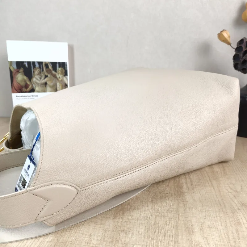 Louis Vuitton Shoulder Bag Low Key Hobo Shoulder Bag White Calfskin Medium 31 × 18 × 35 cm — detail view 10 of 12